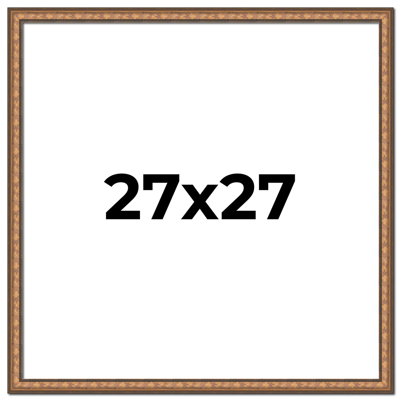 Square Slim Profile Gold Picture Frame - UV Acrylic, Foam Board Backing, Hanging Hardware
